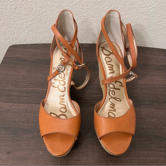 Sam Edelman Turner leather wedge espadrilles size 10 - Picture 5 of 15